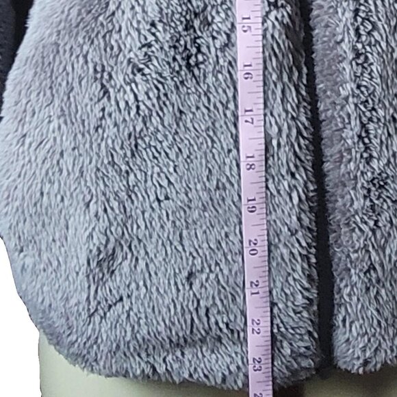 Uniqlo Full Zip Gray Deep Pile Sherpa Fleece Jacket Women’s S - Picture 6 of 7